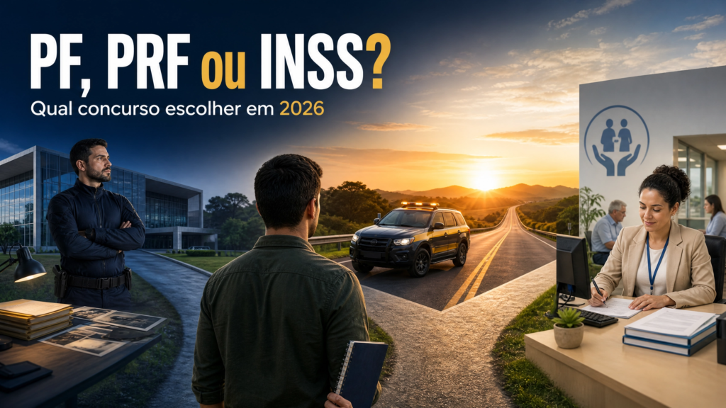 PF, PRF ou INSS Qual Concurso Escolher em 2026