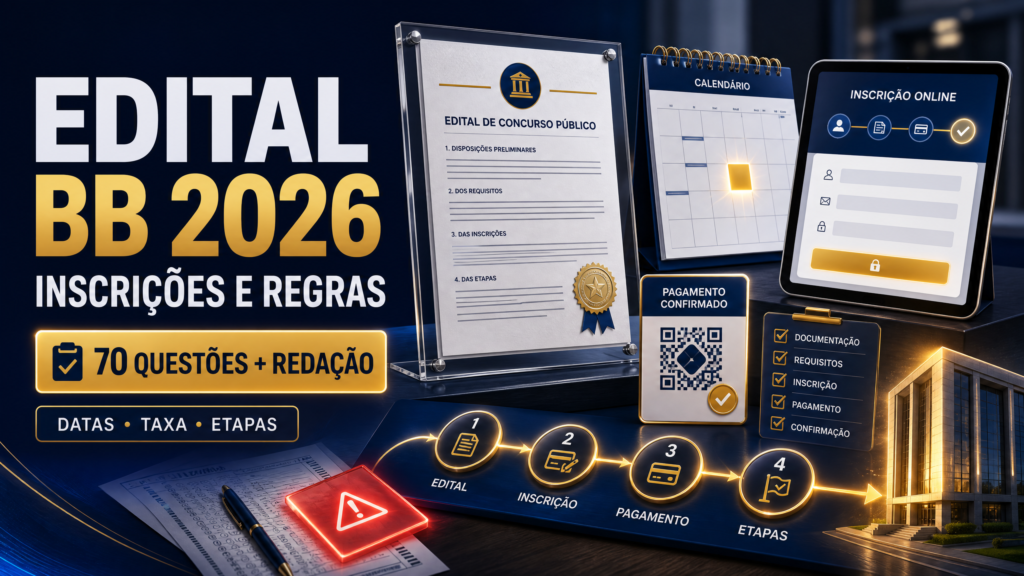 Edital Concurso Banco do Brasil 2026: Inscrições e Regras
